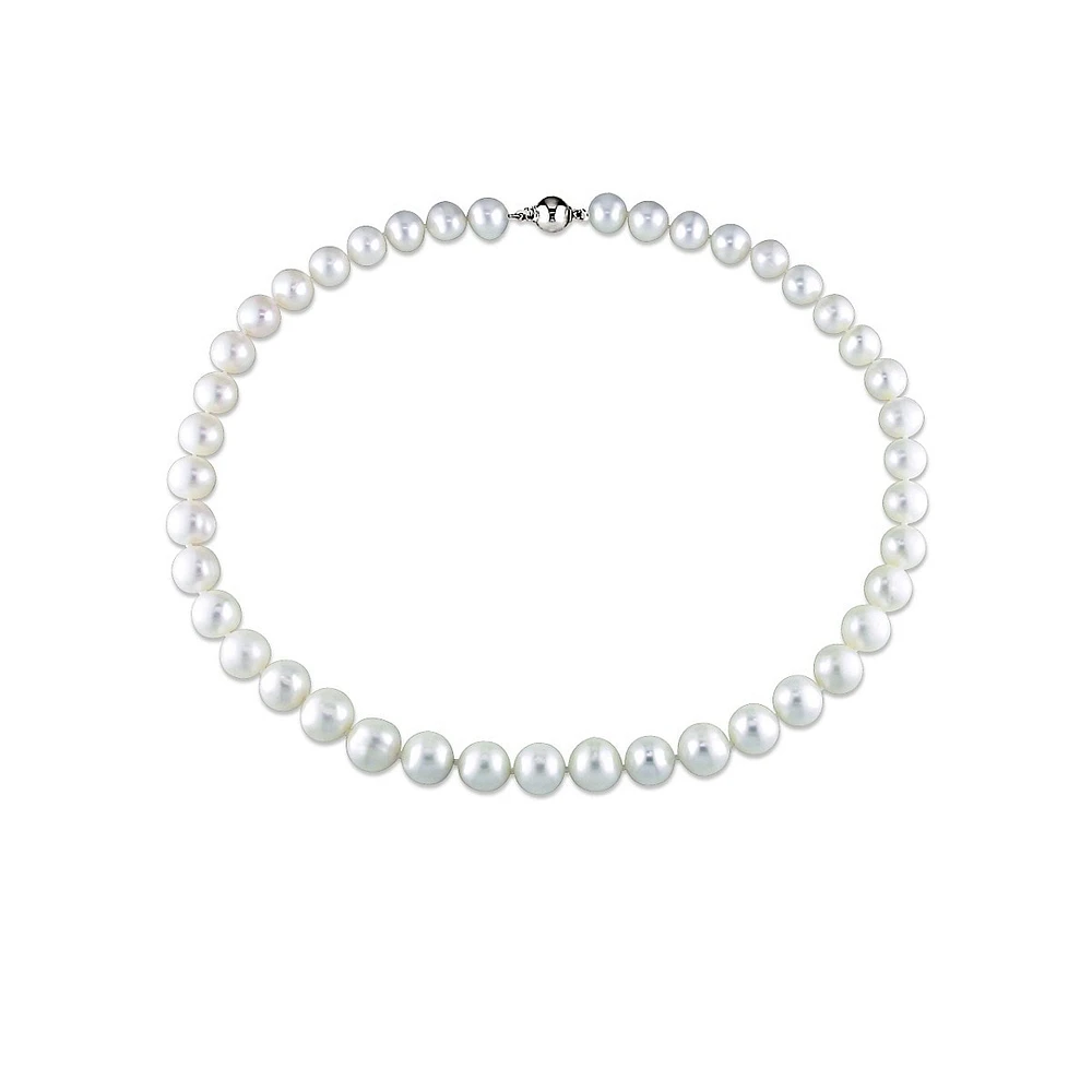 10-11mm Freshwater Pearl and Sterling Silver Necklace