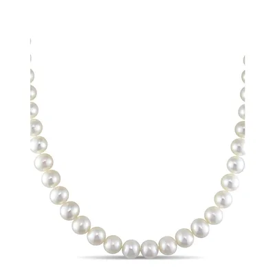 7-7.5mm Freshwater Pearl and 14K White Gold Necklace