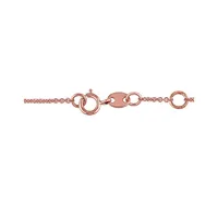 14K Rose Gold and 0.10 CT. T.W. Diamond Linear Charm Bracelet