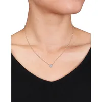 14K Rose Gold and 0.33 CT. T.W. Diamond Floral Necklace