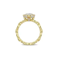 14K Yellow Gold & 1 CT. T.W. Diamond Vintage Engagement Ring