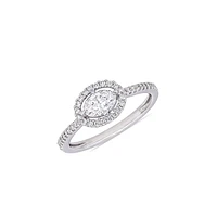 14K White Gold & 0.75 CT. T.W. Diamond Floating Halo Engagement Ring