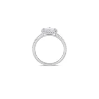 14K White Gold & 0.75 CT. T.W. Diamond Floating Halo Engagement Ring