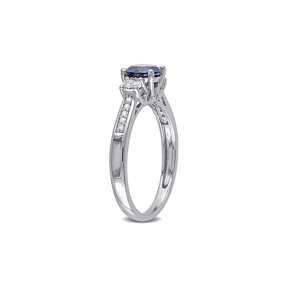 10K White Gold & 0.05 CT. T.W. Diamond Accent Ring