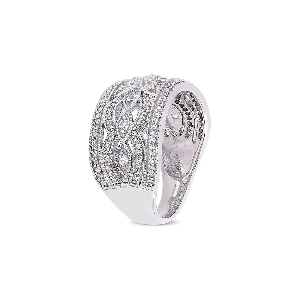 10K White Gold​ Filigree Ring