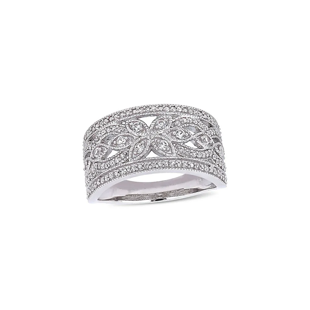 10K White Gold​ Filigree Ring