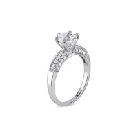 10K White Gold & 0.25 CT. T.W. Diamond Engagement Ring