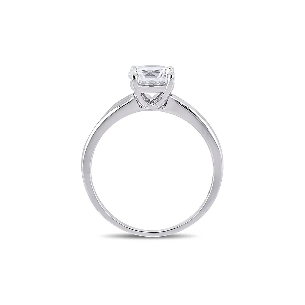 10K White Gold Engagement Ring