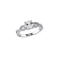 10K White Gold & 0.1 CT. T.W. Diamond ​Infinity Ring