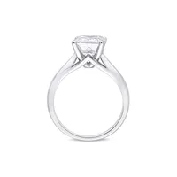 10K White Gold 3.5 CT. D.E.W. Created Moissanite Solitaire Ring