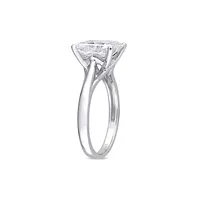 10K White Gold 3.5 CT. D.E.W. Created Moissanite Solitaire Ring