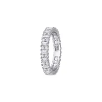Sterling Silver & 0.62 CT. D.E.W Created Moissanite Eternity Ring