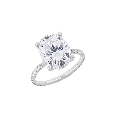 10K Gold & CT. D.E.W. Created Moissanite Engagement Ring