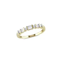 Bague d'anniversaire en or jaune 10 ct avec diamants 0,2 PT