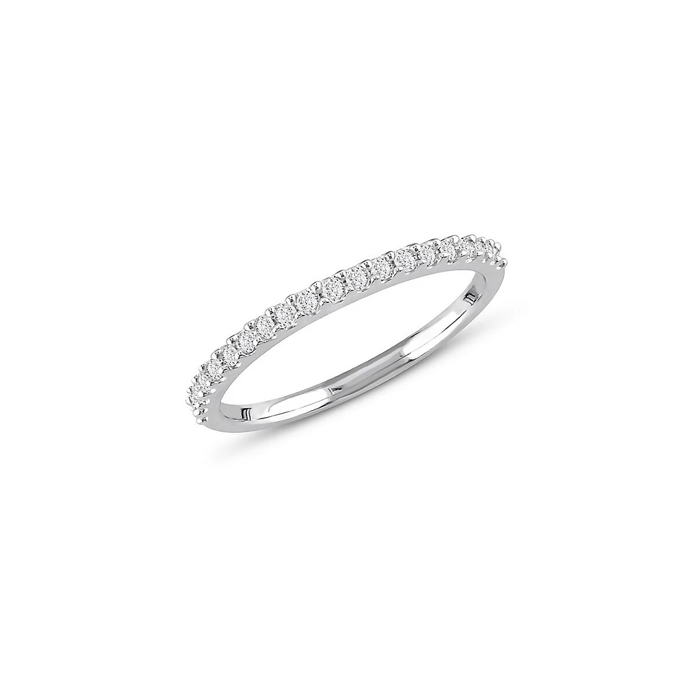 10K White Gold & 0.2 CT. T.W. Diamond Anniversary Band Ring