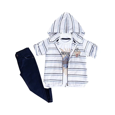 Vip Summer Boys Casual Set - Stylish And Comfortable Outfit For Outings