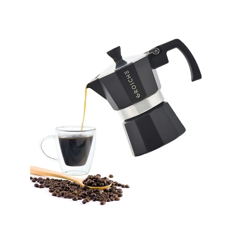 Grosche Milano Moka Stovetop Espresso Coffee Maker - White (GR354)
