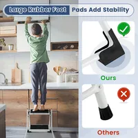 2 Step Ladder Folding Step Stool 330lbs Capacity With Anti-slip Pedal & Handle