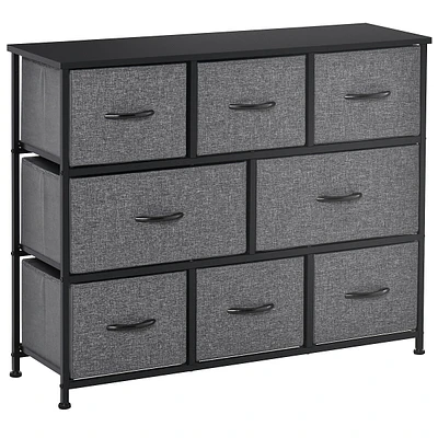 3-tier Fabric 8-drawer Dresser With Wooden Top