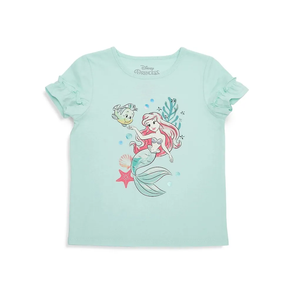 Little Girl's Disney Ariel Better Under The Sea Graphic T-Shirt