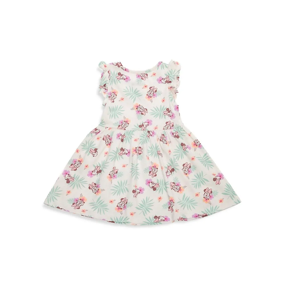 Little Girl's Disney Minnie Tropical Jersey Dress