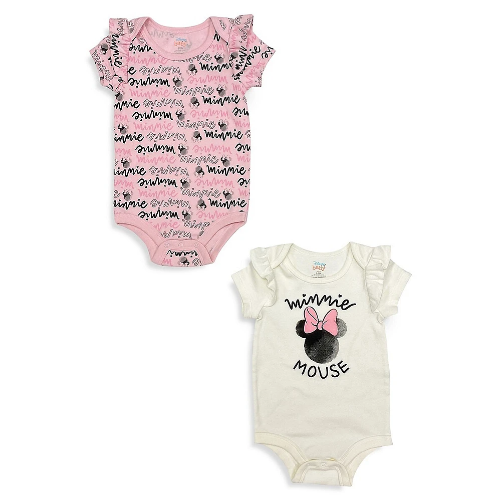 Baby's Disney The Minnie Ink 2-Piece Bodysuit Set