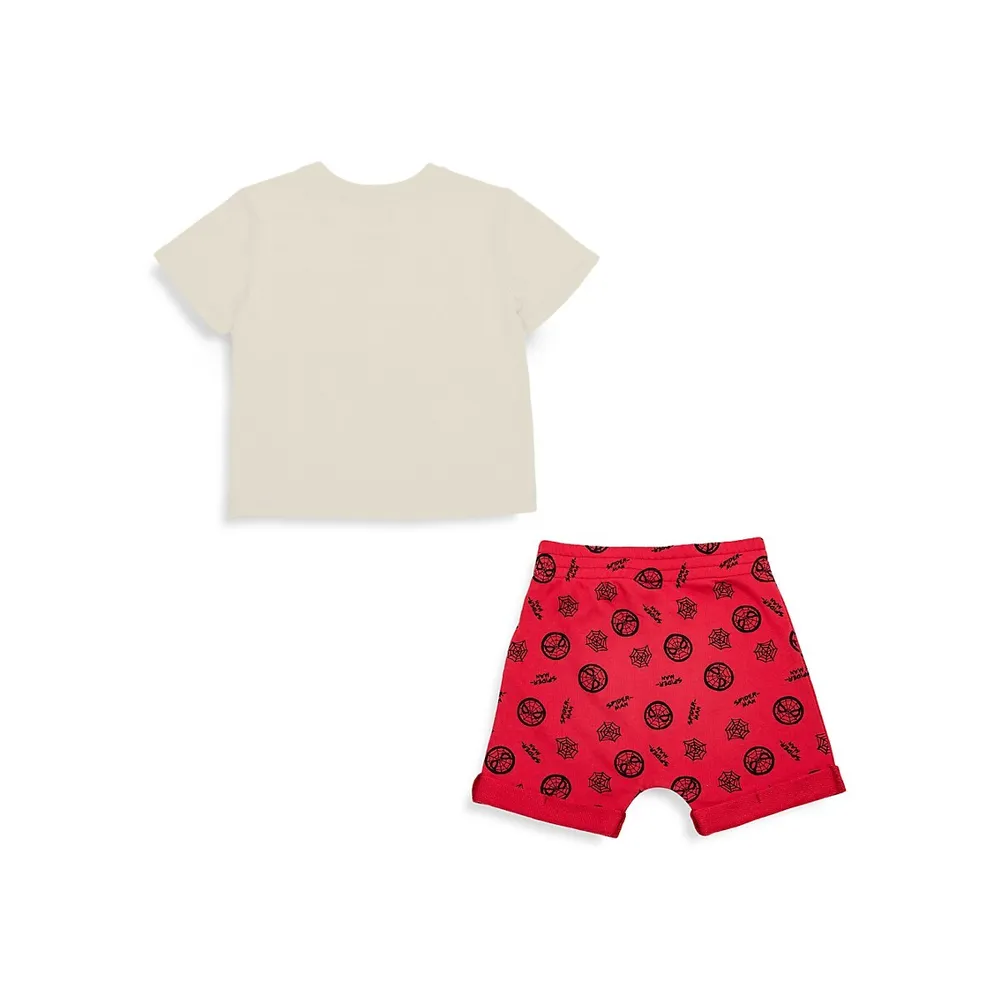 Little Kid's 2-Piece Spider-Man Short Set