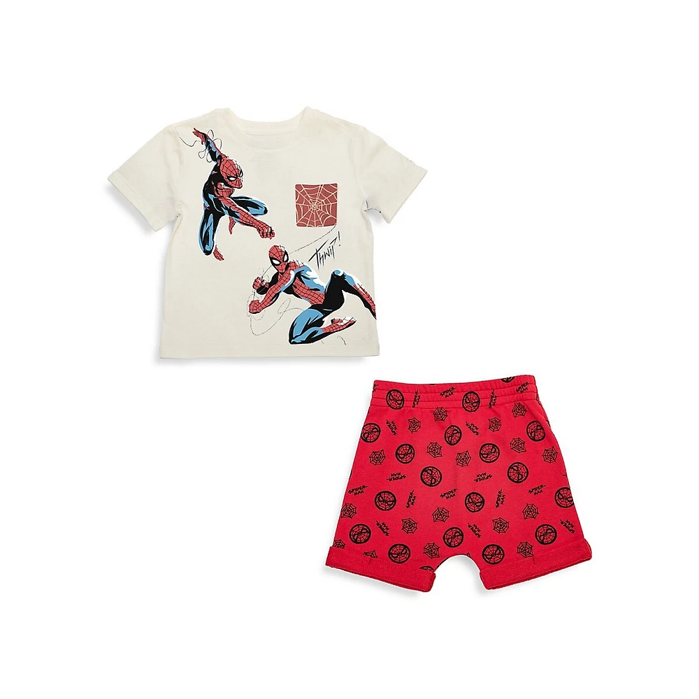 Little Kid's 2-Piece Spider-Man Short Set