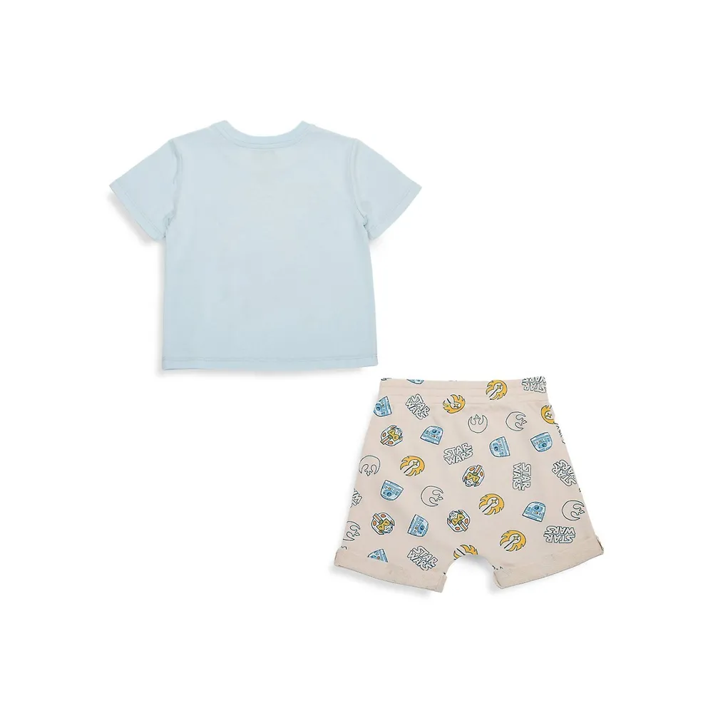 LIttle Kid's Star Wars Fighterwing Sketch 2-Piece Short Set