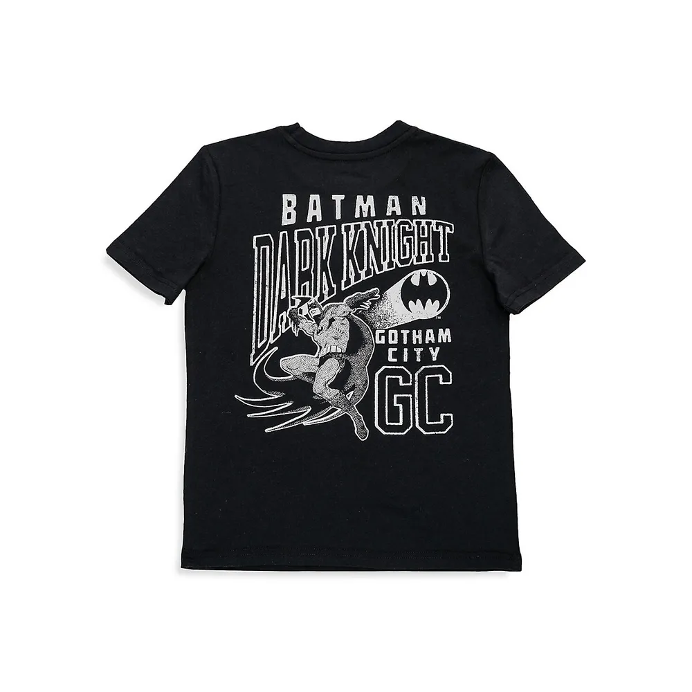 T-shirt graphique chauve-souris rétro de Dc Comics pour garçon