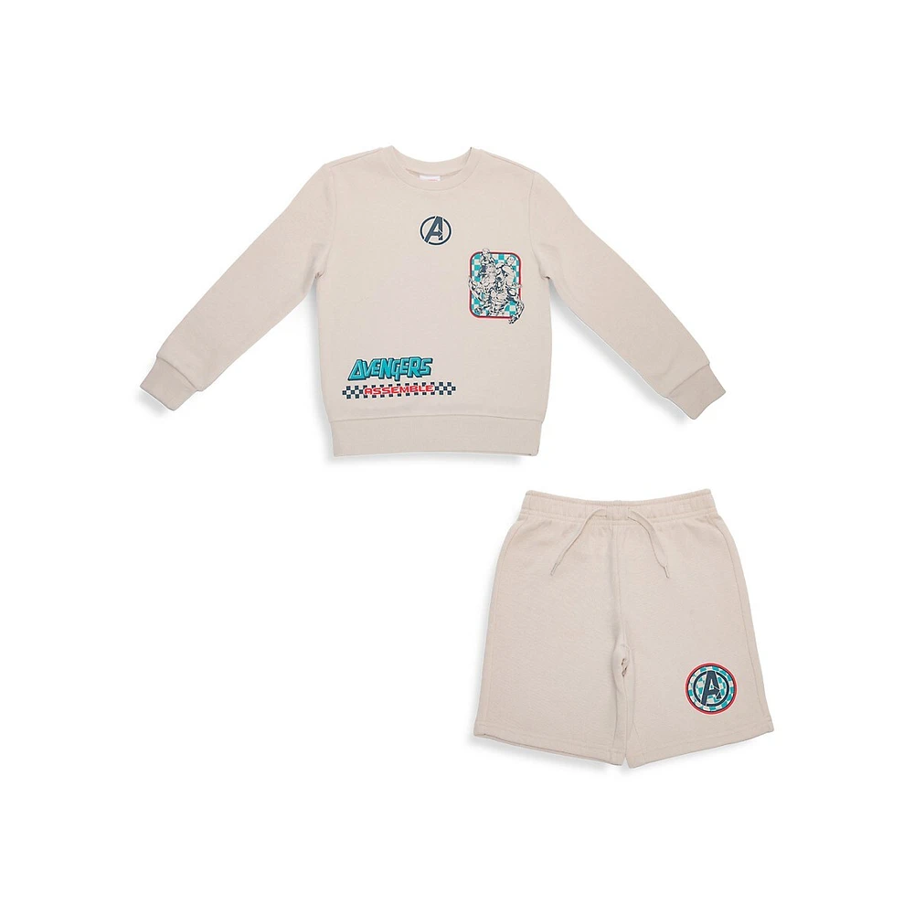 Multi Kid 2-Piece Tee & Short Set