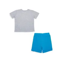 Little Boy's Marvel City 2-Piece T-Shirt and Shorts Set