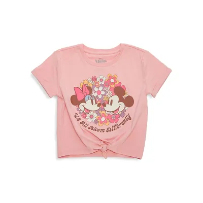Girl's Disney Groovy Mouse Fashion Crop T-Shirt