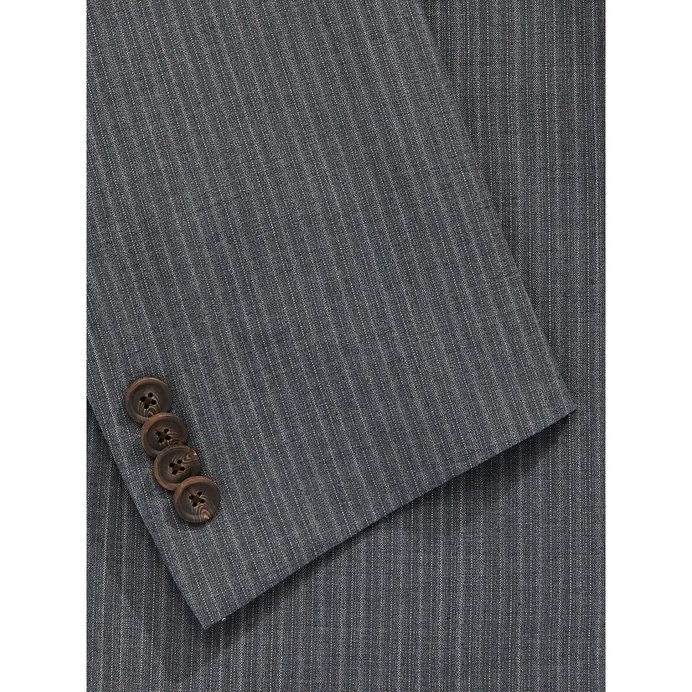 Jake Slim-Fit Tonal-Stripe Wool Suit