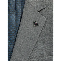 Jake Modern-Fit Super 100's Windowpane Check Wool Suit