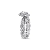 Ensemble de bagues nuptiales infini en or blanc 10 ct avec moissanite 1,5 PT