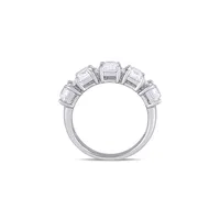 0.1 CT. T.W Diamond, Created White Sapphire, & 10K Gold Ring