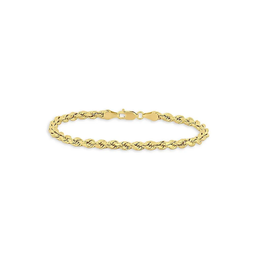 Solid Gold Rope Bracelet Hollow  The Gold Gods  The Gold Gods