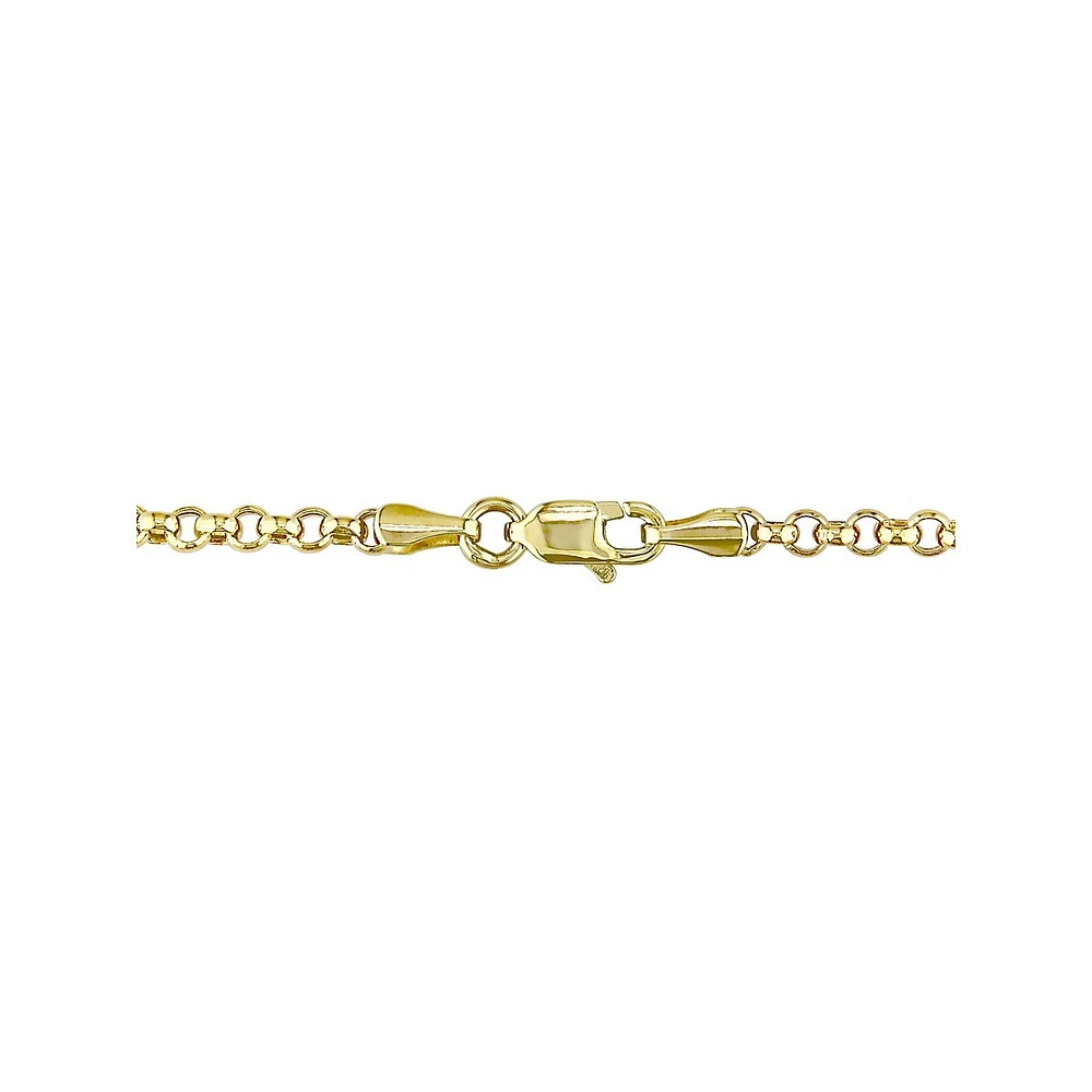 14K Yellow Gold Twist Bar Station Necklace