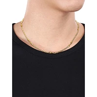 14K Yellow Gold Twist Bar Station Necklace