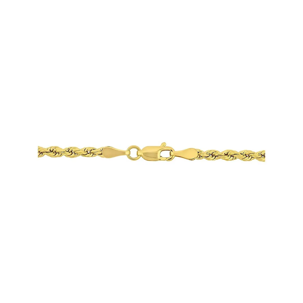 14K Yellow Gold Rope Chain Necklace