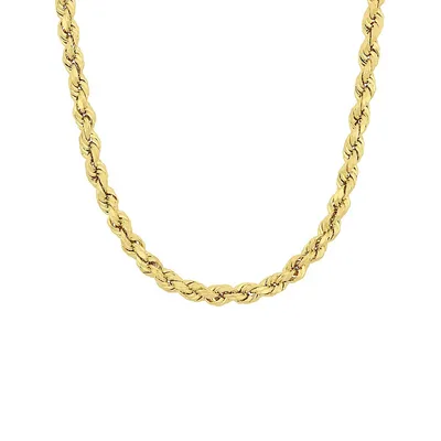10K Yellow Gold Rope Chain Necklace