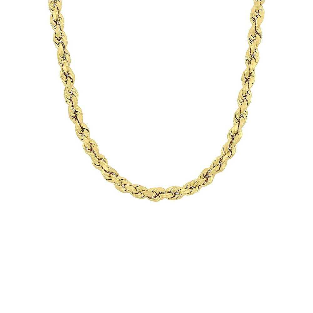 Collier en chaîne cordelette fait d'or jaune 14 ct