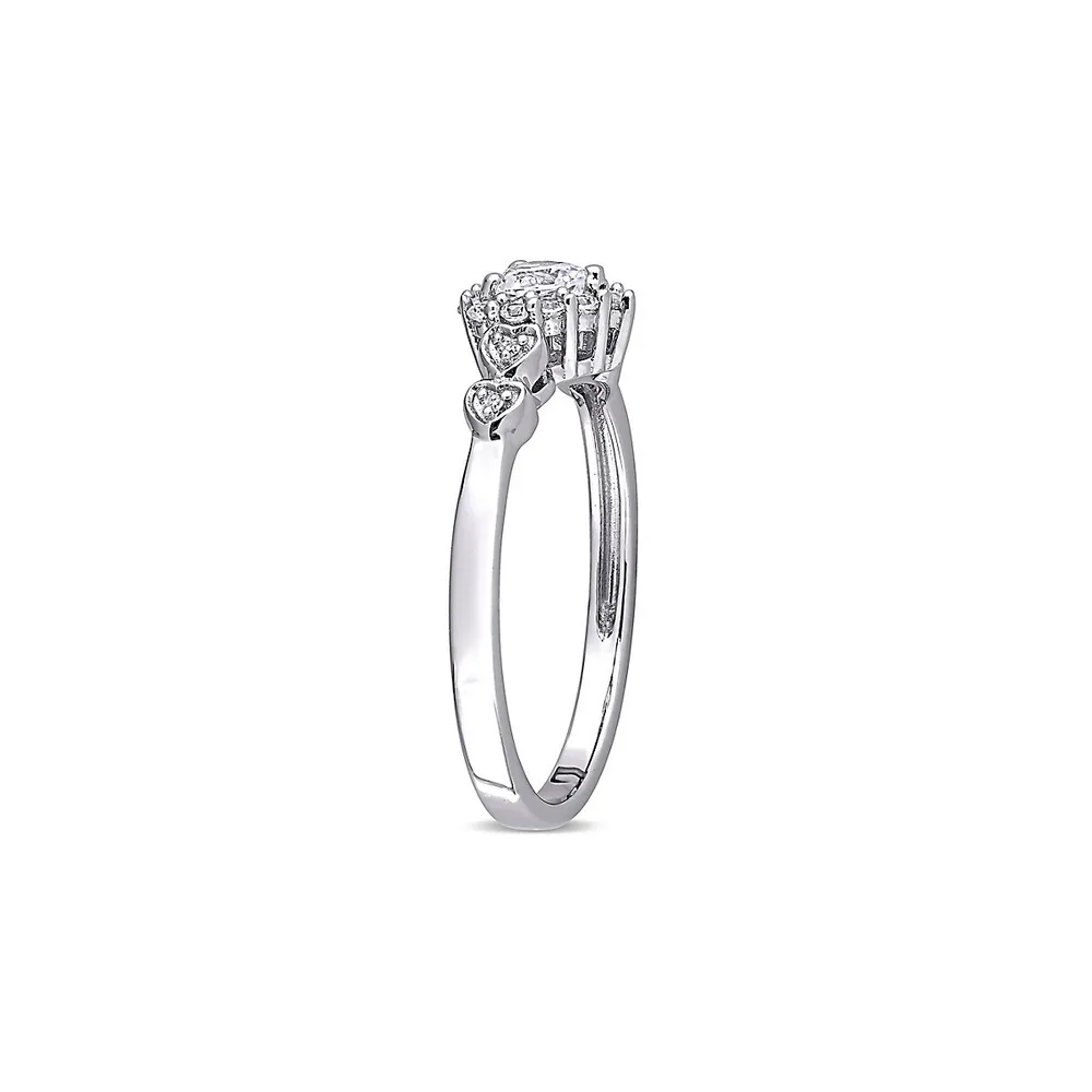 ​Sterling Silver & 0.012 CT. T.W. Diamond Ring