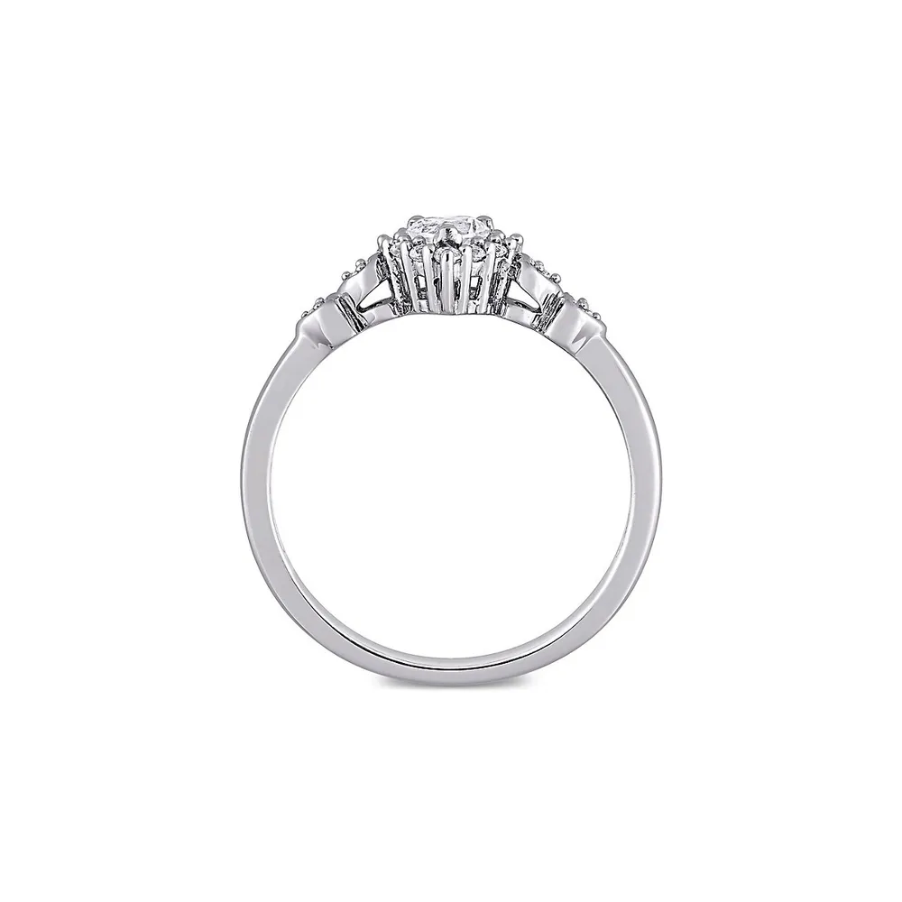 ​Sterling Silver & 0.012 CT. T.W. Diamond Ring