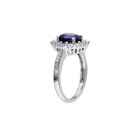 Sterling Silver & 0.05 CT. T.W. Diamond Accent Ring