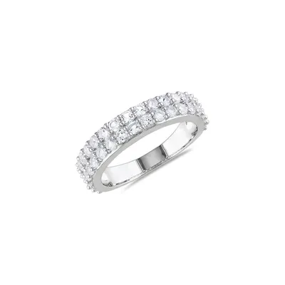 Double-Row Sterling Silver Band Ring