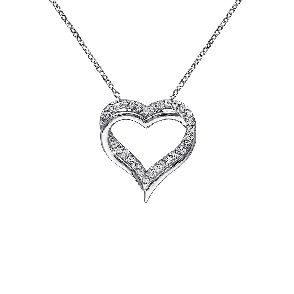 Sterling Silver Heart Pendant Necklace