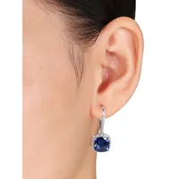 ​Sterling Silver & 0.2 CT. T.W. Diamond Drop Earrings
