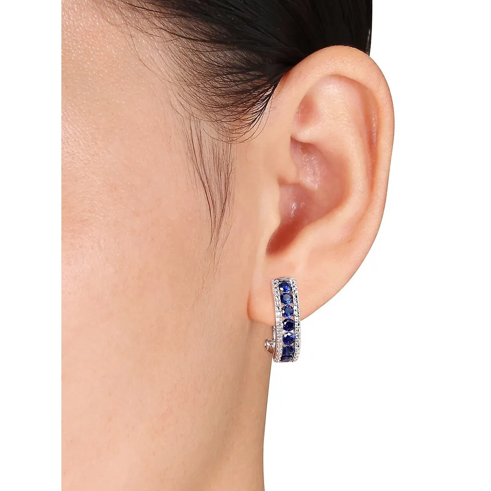 ​Sterling Silver Semi-Hoop Earrings